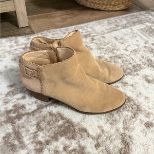 Crown & Ivy Beige Ankle Booties